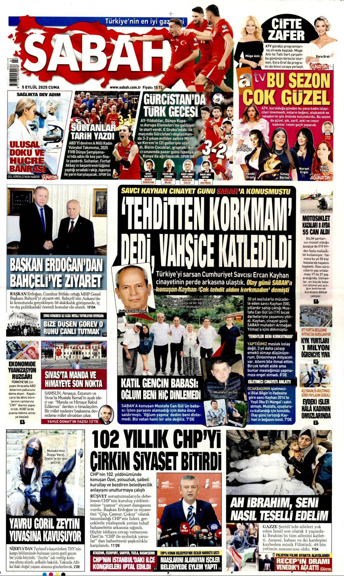 CHP'de 15 Eylül senaryoları: Üç olasılık konuşuluyor! 5 Eylül Cuma gazete manşetleri... 4