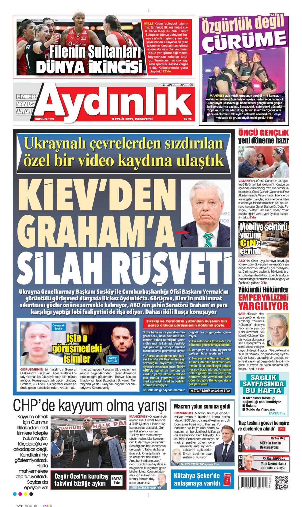 'Savunma'mız her ülkenin dilinde! Uçan karakol dünya starı ... 8 Eylül Pazartesi gazete manşetleri! 8