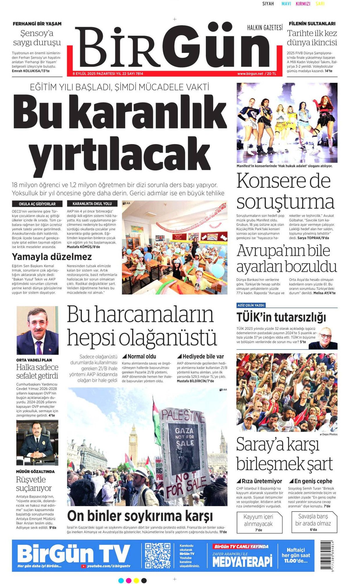 'Savunma'mız her ülkenin dilinde! Uçan karakol dünya starı ... 8 Eylül Pazartesi gazete manşetleri! 23