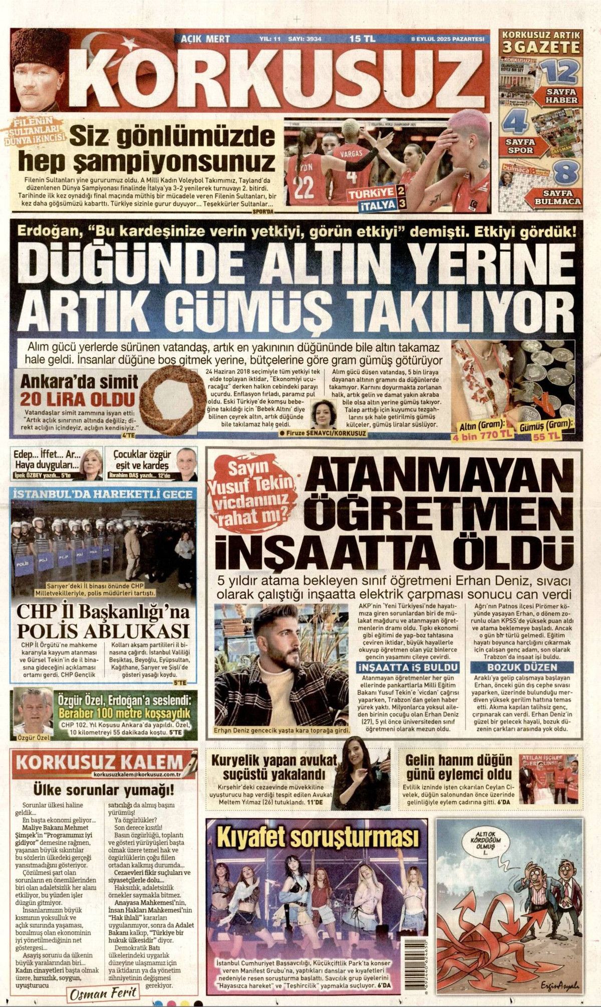 'Savunma'mız her ülkenin dilinde! Uçan karakol dünya starı ... 8 Eylül Pazartesi gazete manşetleri! 19