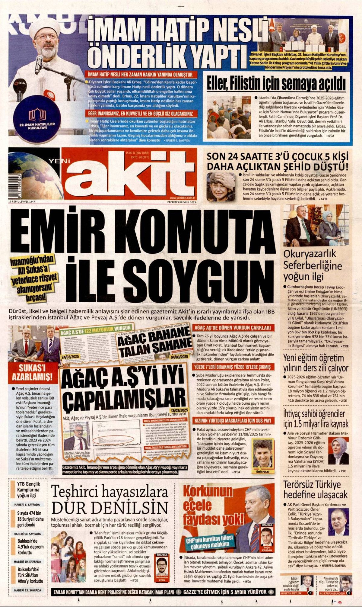 'Savunma'mız her ülkenin dilinde! Uçan karakol dünya starı ... 8 Eylül Pazartesi gazete manşetleri! 21