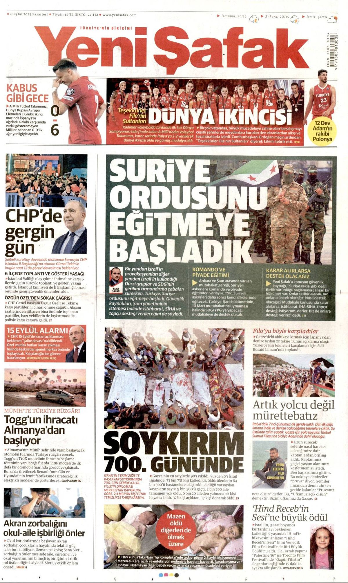 'Savunma'mız her ülkenin dilinde! Uçan karakol dünya starı ... 8 Eylül Pazartesi gazete manşetleri! 6