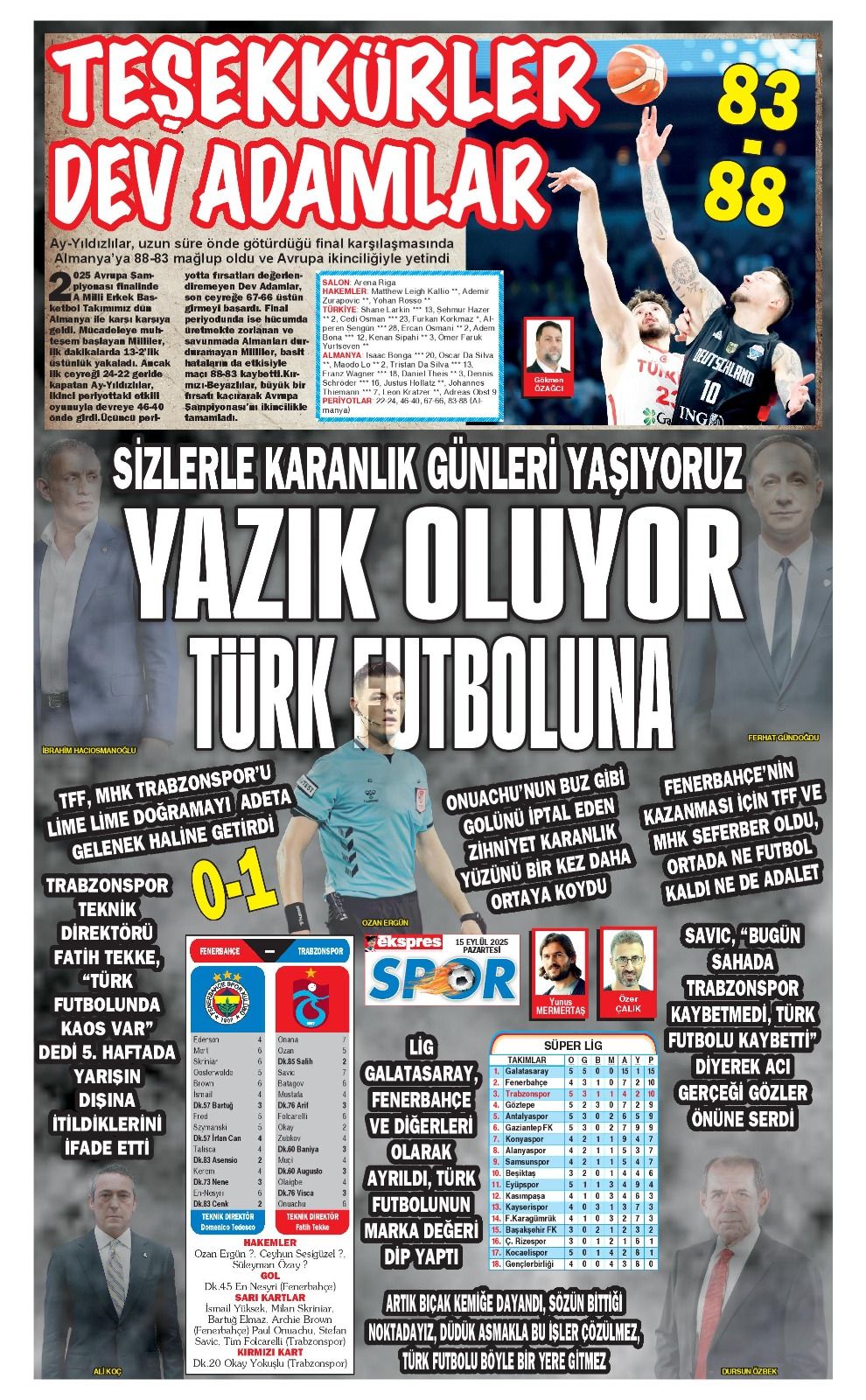 Trabzon yerel basını ateş püskürdü: "Bu hakemlere düdük astıramazsak adam değiliz" 3