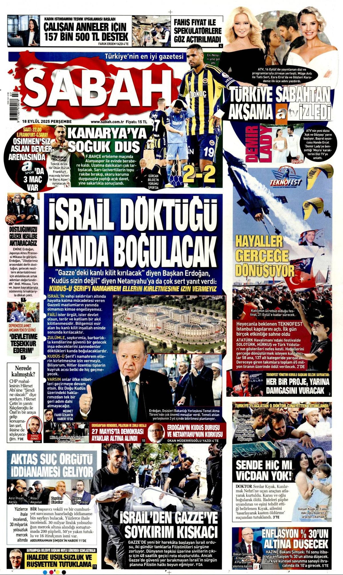 Netanyahu çıldırıyor... Kudüs'te ferman, Gazze'de tapu bizde! Erdoğan'ın "Kudüs'teki hakkımızdan vazgeçmeyiz" sözleri manşetlerde... 4