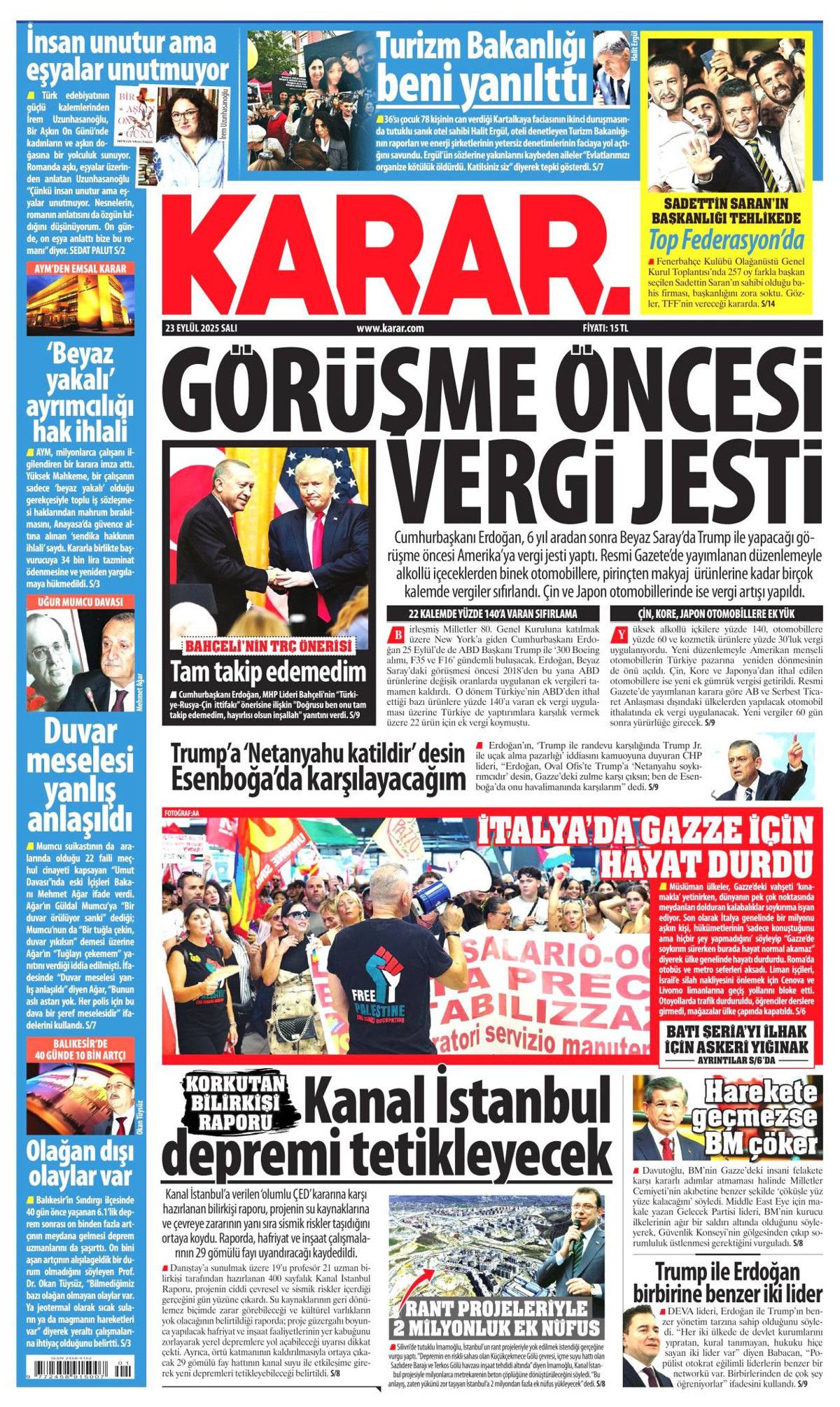 Filistin davası dünyaya mal oldu! Cumhurbaşkanı Erdoğan'ın tarihi BM konuşması manşetlerde! 14