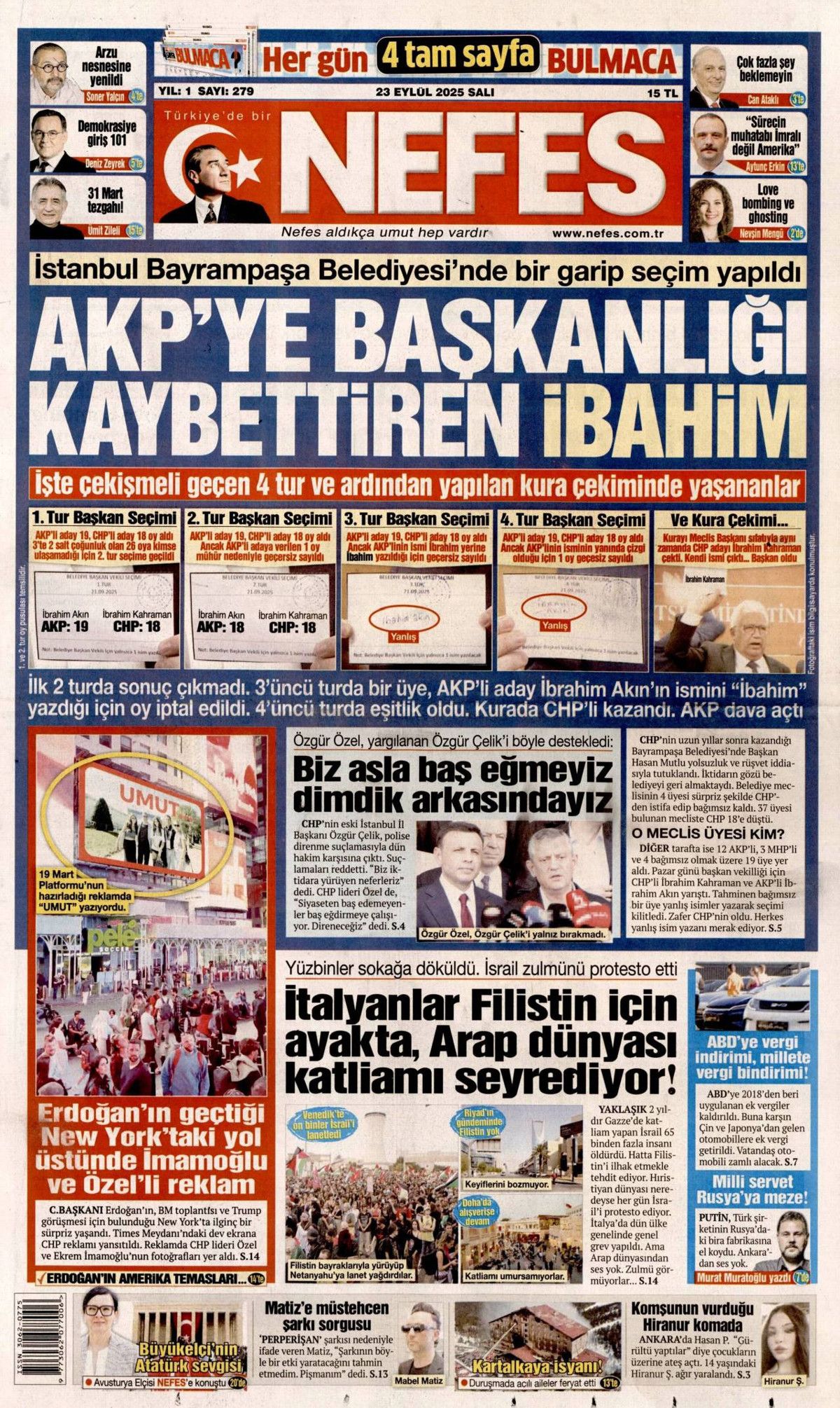 Filistin davası dünyaya mal oldu! Cumhurbaşkanı Erdoğan'ın tarihi BM konuşması manşetlerde! 7