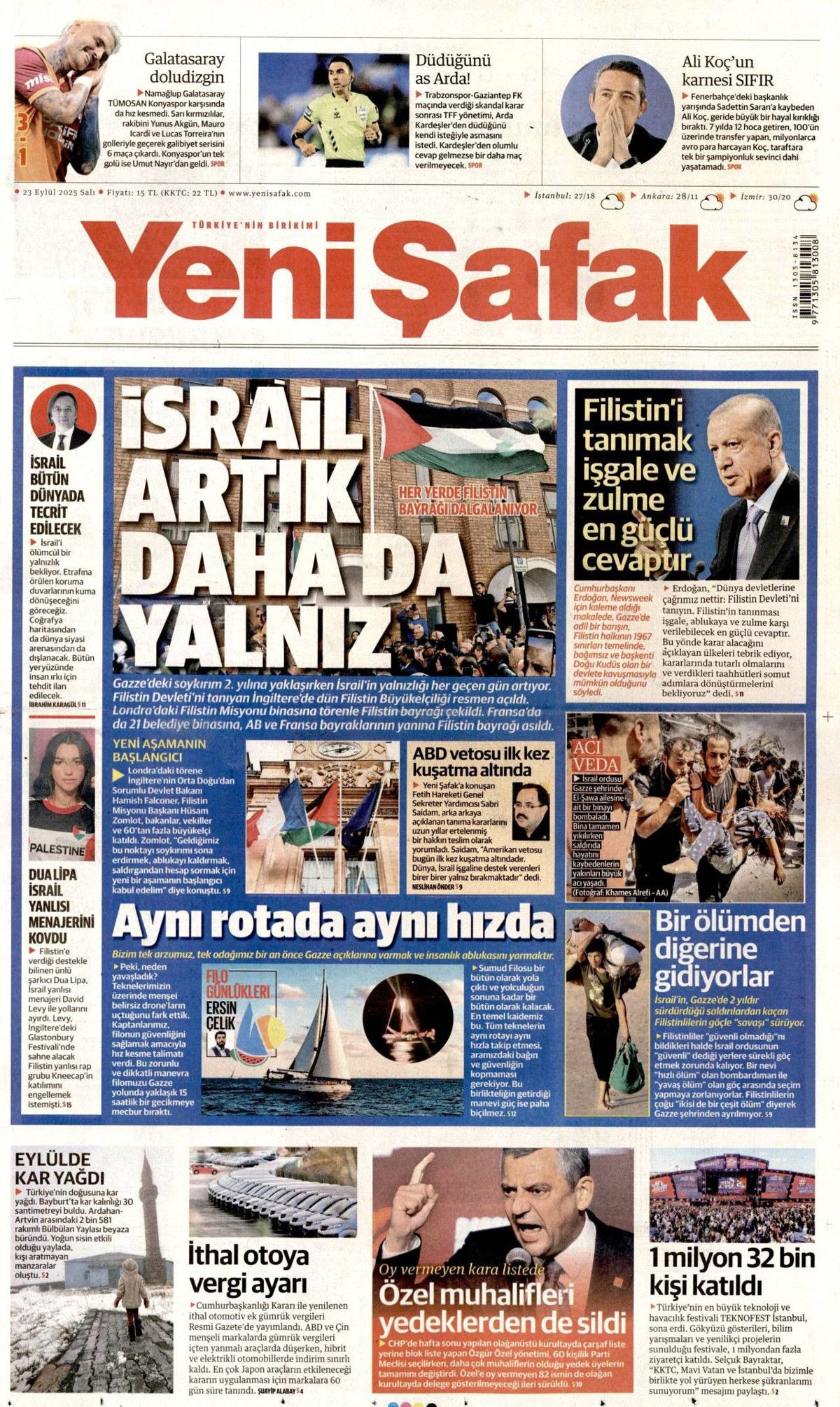 Filistin davası dünyaya mal oldu! Cumhurbaşkanı Erdoğan'ın tarihi BM konuşması manşetlerde! 4
