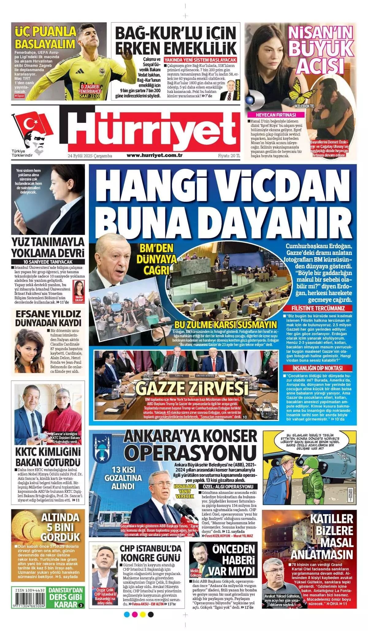 Hangi vicdan buna dayanır? Cumhurbaşkanı Erdoğan'ın tarihi BM konuşması manşetlerde! Hangi gazete nasıl gördü? 1