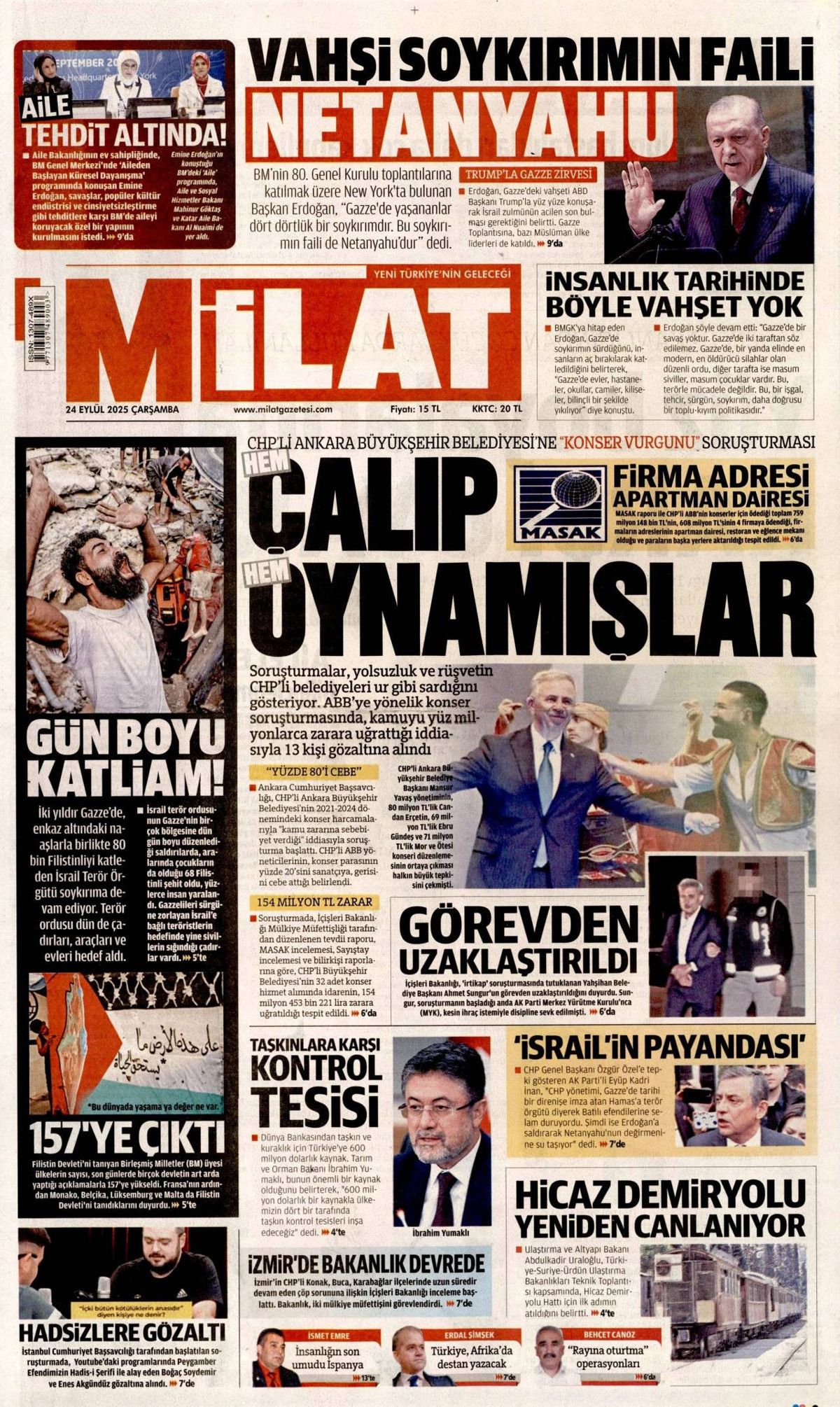 Hangi vicdan buna dayanır? Cumhurbaşkanı Erdoğan'ın tarihi BM konuşması manşetlerde! Hangi gazete nasıl gördü? 19
