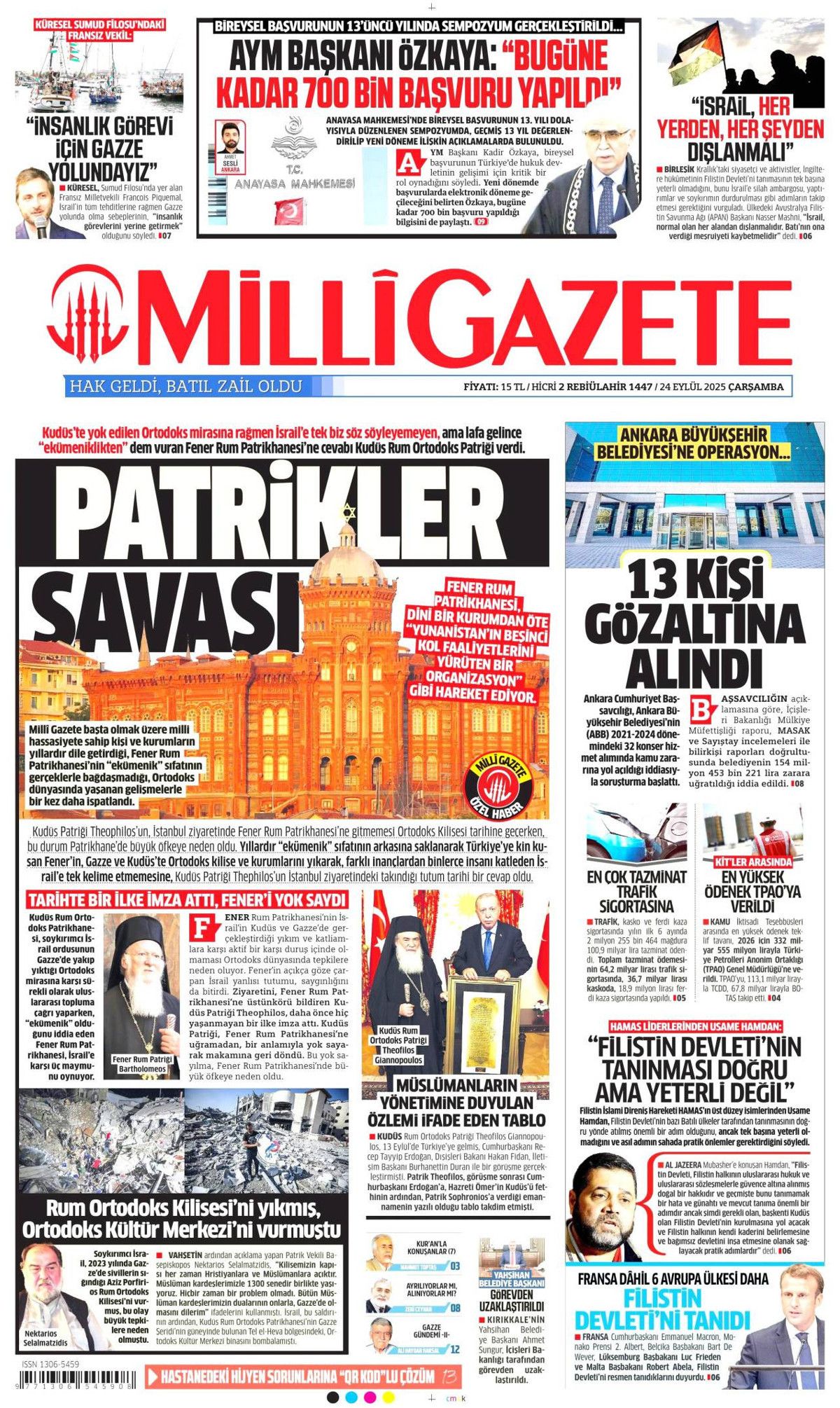Hangi vicdan buna dayanır? Cumhurbaşkanı Erdoğan'ın tarihi BM konuşması manşetlerde! Hangi gazete nasıl gördü? 13
