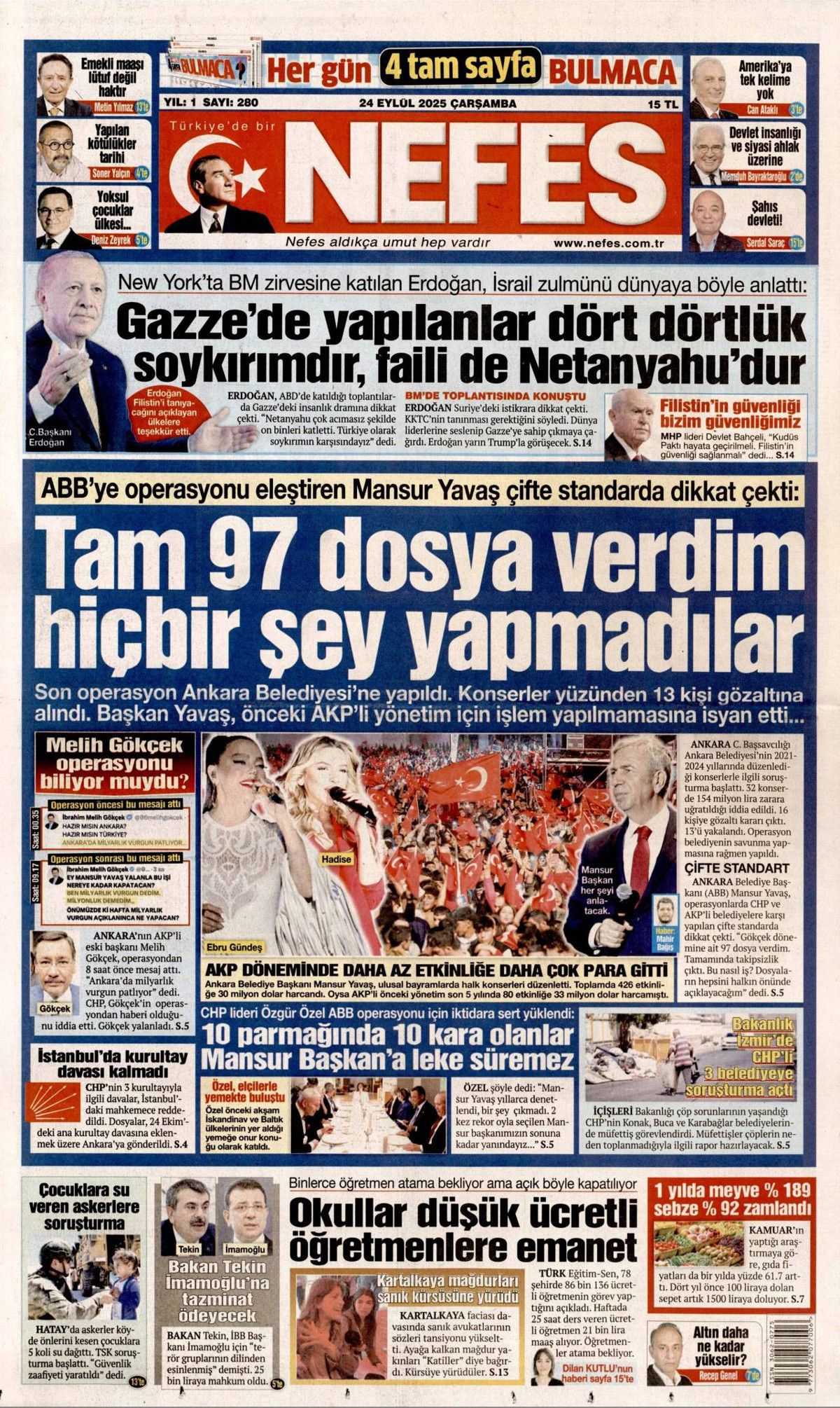 Hangi vicdan buna dayanır? Cumhurbaşkanı Erdoğan'ın tarihi BM konuşması manşetlerde! Hangi gazete nasıl gördü? 6