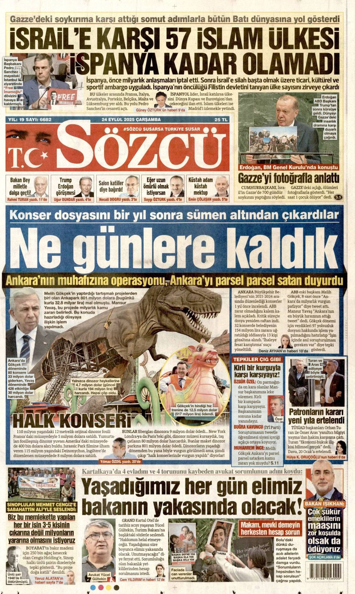 Hangi vicdan buna dayanır? Cumhurbaşkanı Erdoğan'ın tarihi BM konuşması manşetlerde! Hangi gazete nasıl gördü? 8