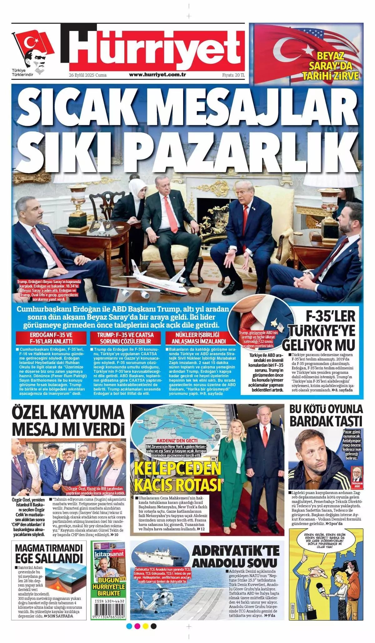 Sıcak mesajlar, sıkı pazarlık! Erdoğan, 6 yıl sonra  Beyaz Saray'da övgülerle karşılandı... Erdoğan-Trump görüşmesi manşetlerde! 1