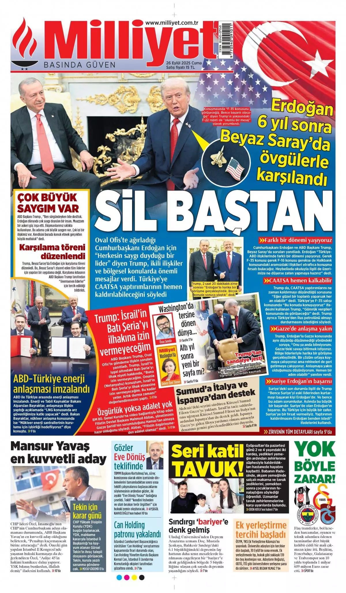 Sıcak mesajlar, sıkı pazarlık! Erdoğan, 6 yıl sonra  Beyaz Saray'da övgülerle karşılandı... Erdoğan-Trump görüşmesi manşetlerde! 2