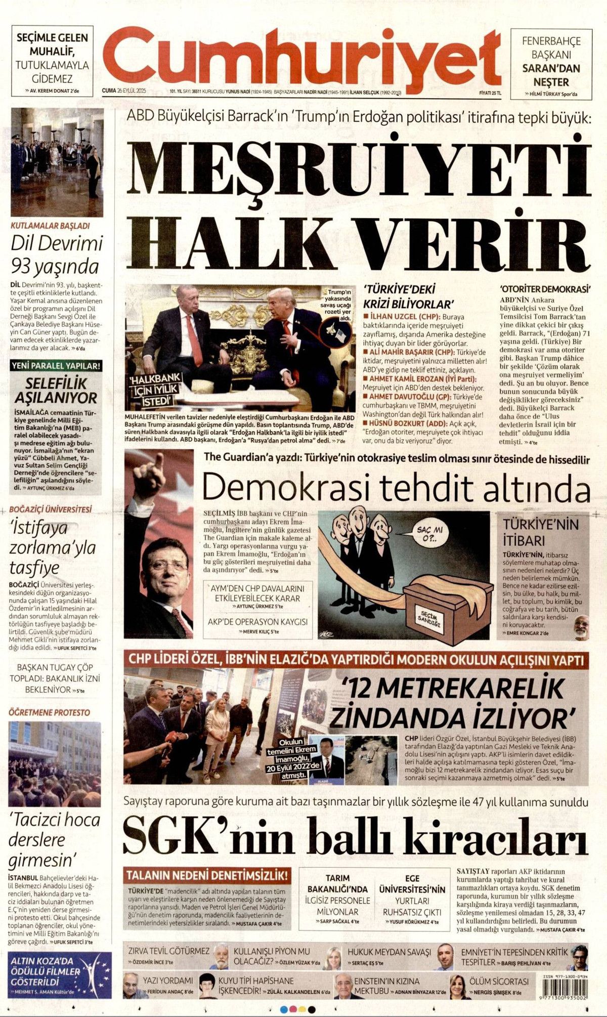 Sıcak mesajlar, sıkı pazarlık! Erdoğan, 6 yıl sonra  Beyaz Saray'da övgülerle karşılandı... Erdoğan-Trump görüşmesi manşetlerde! 13
