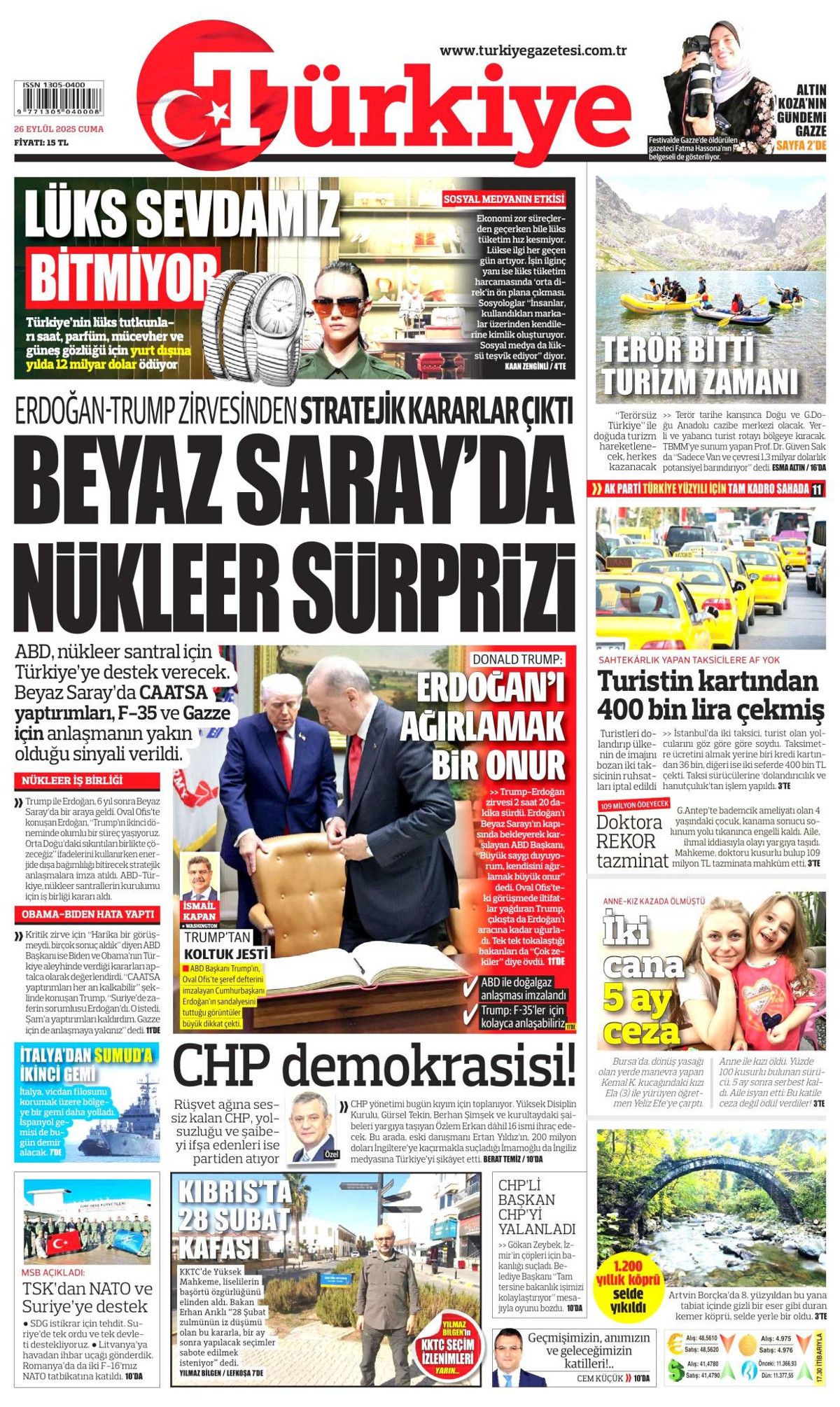 Sıcak mesajlar, sıkı pazarlık! Erdoğan, 6 yıl sonra  Beyaz Saray'da övgülerle karşılandı... Erdoğan-Trump görüşmesi manşetlerde! 9
