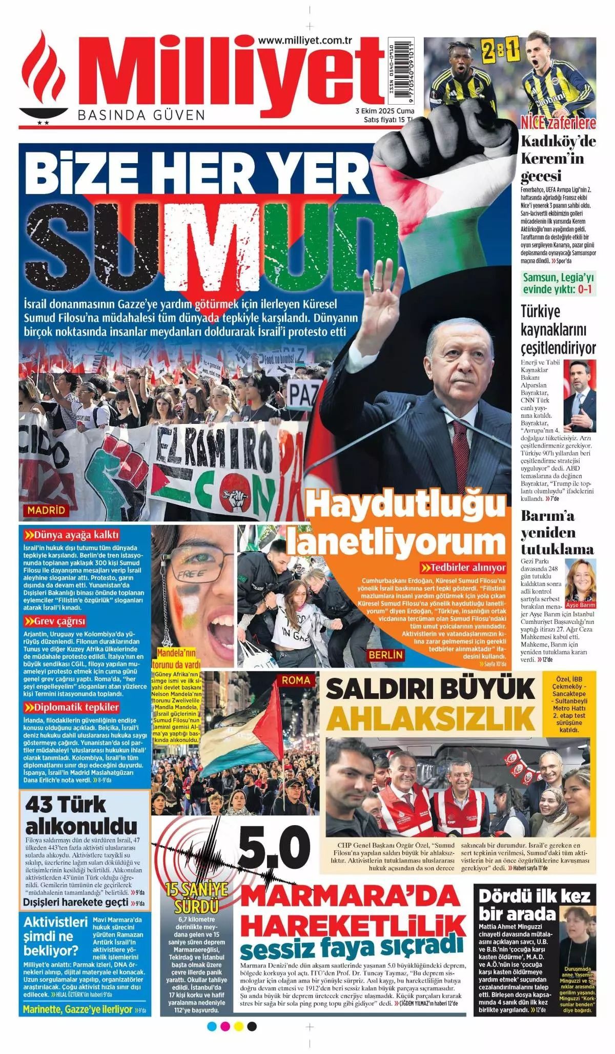 Surda ilk gedik açıldı! Sumud Filosu manşetlerde! Gazze'ye 9 mil yaklaştılar... 1