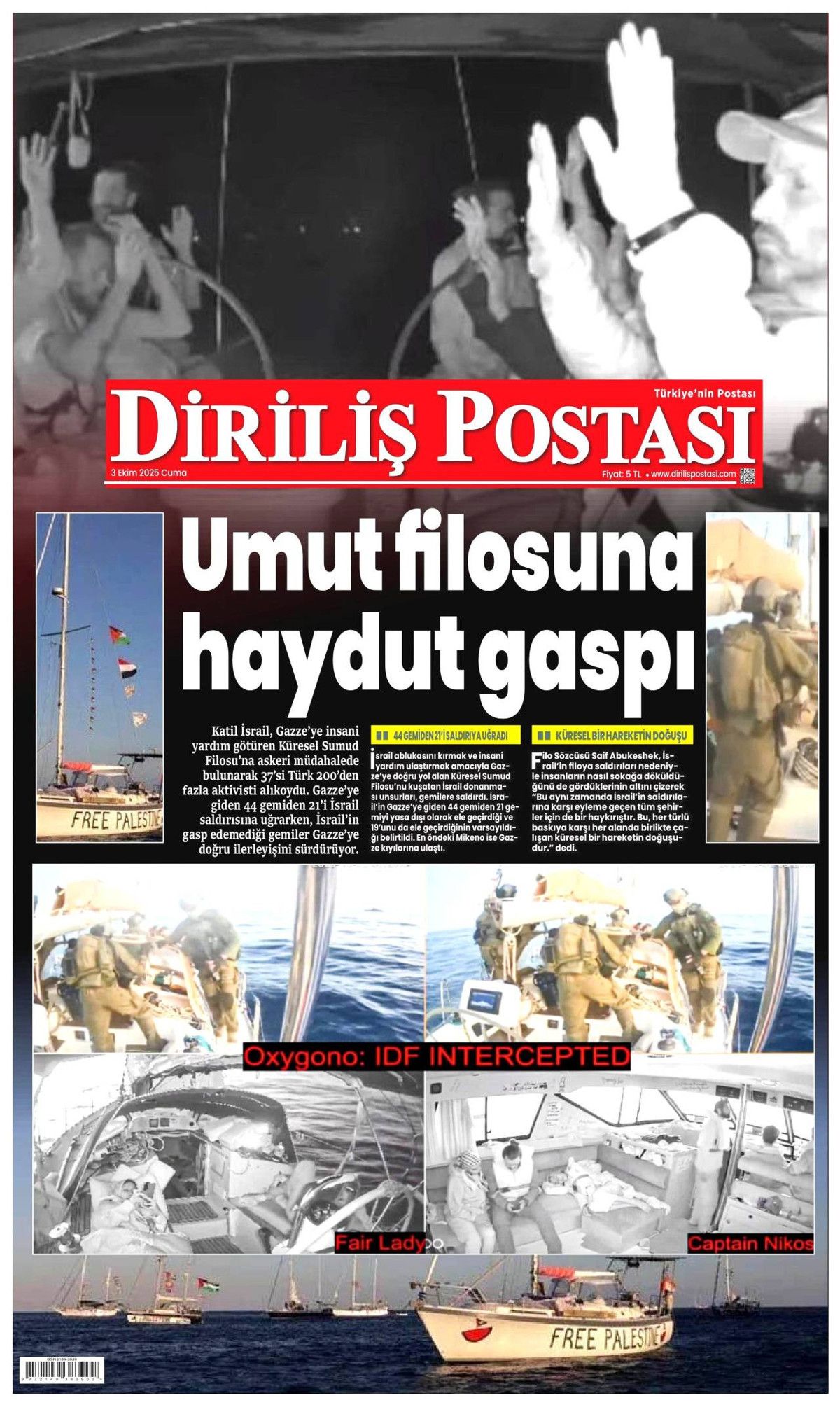 Surda ilk gedik açıldı! Sumud Filosu manşetlerde! Gazze'ye 9 mil yaklaştılar... 19