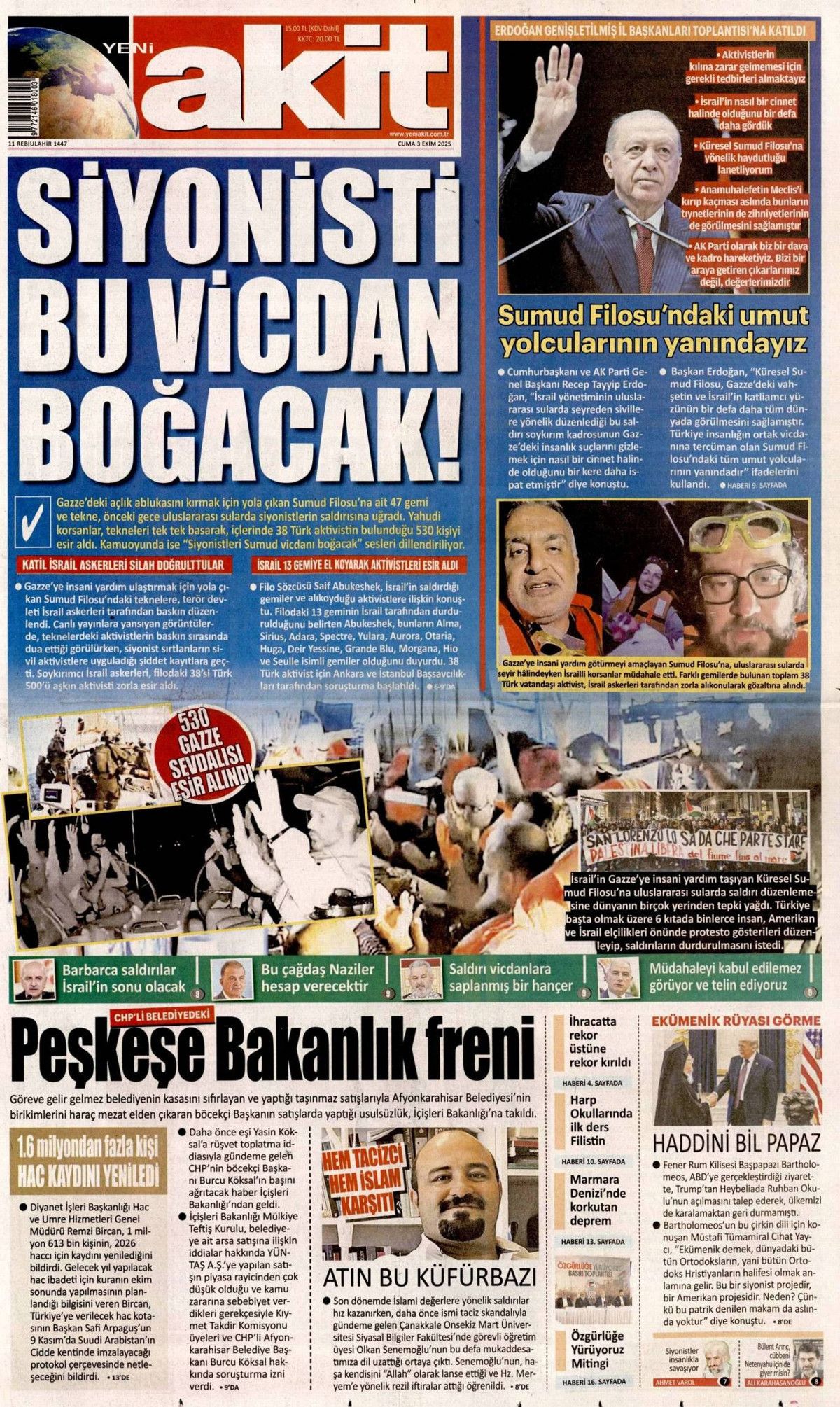Surda ilk gedik açıldı! Sumud Filosu manşetlerde! Gazze'ye 9 mil yaklaştılar... 18
