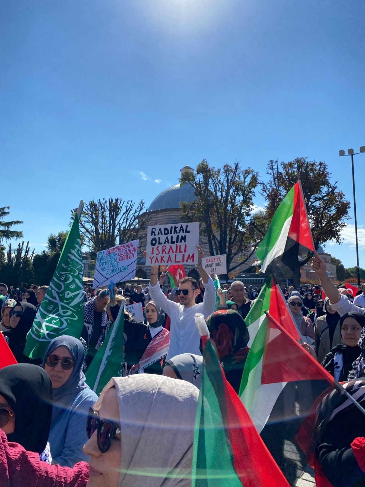 İstanbul büyük protestoya hazır! Büyük Filistin yürüyüşünden fotoğraflar 10