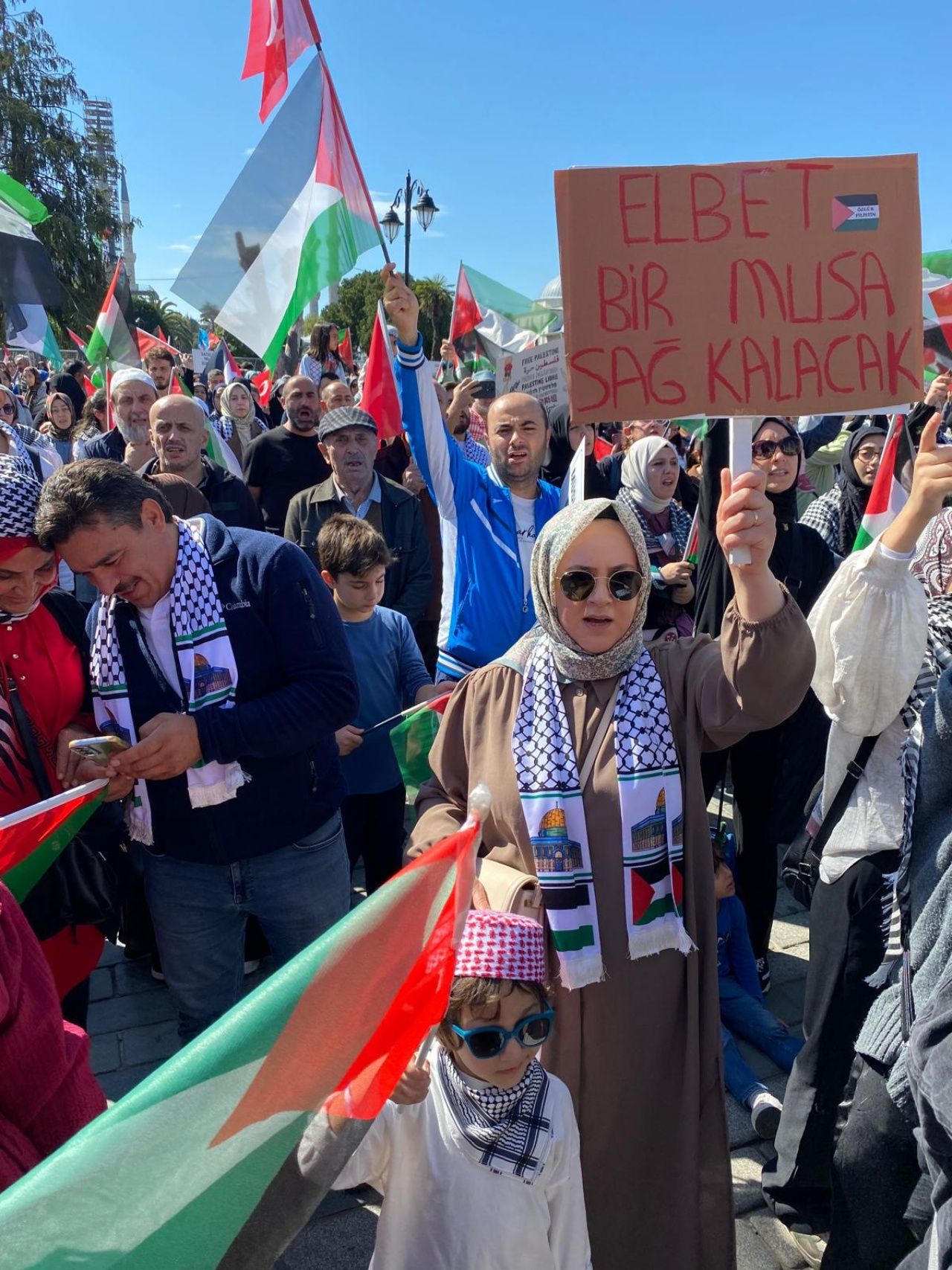 İstanbul büyük protestoya hazır! Büyük Filistin yürüyüşünden fotoğraflar 9