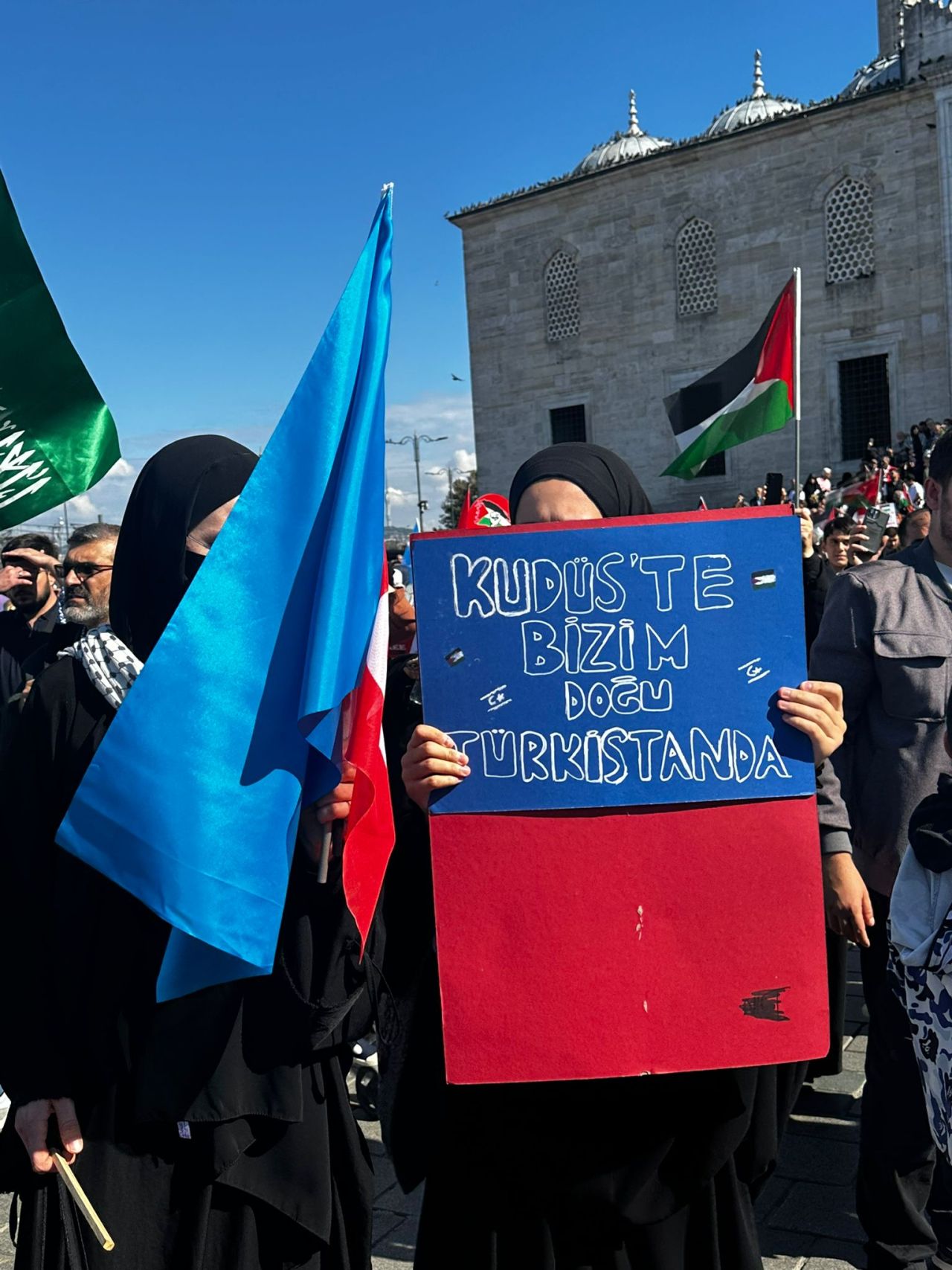İstanbul büyük protestoya hazır! Büyük Filistin yürüyüşünden fotoğraflar 13