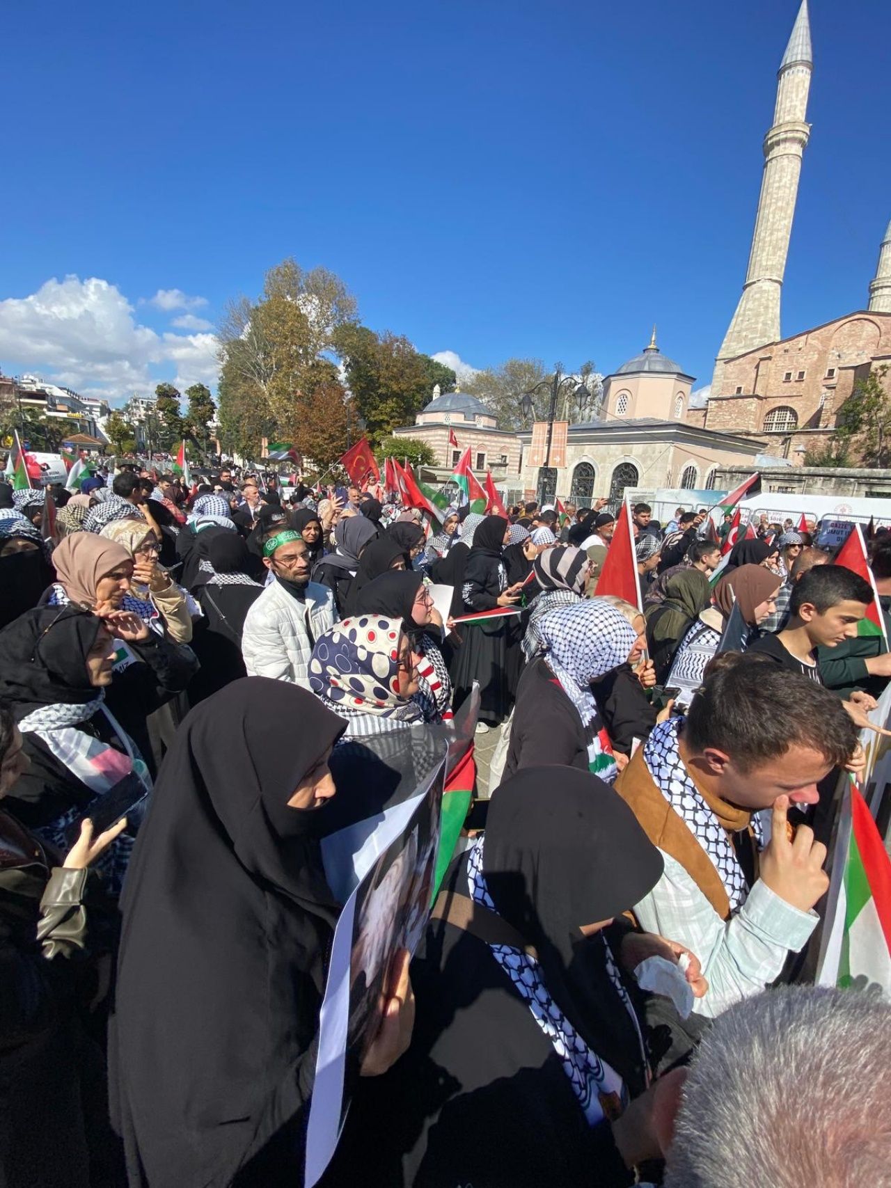İstanbul büyük protestoya hazır! Büyük Filistin yürüyüşünden fotoğraflar 7