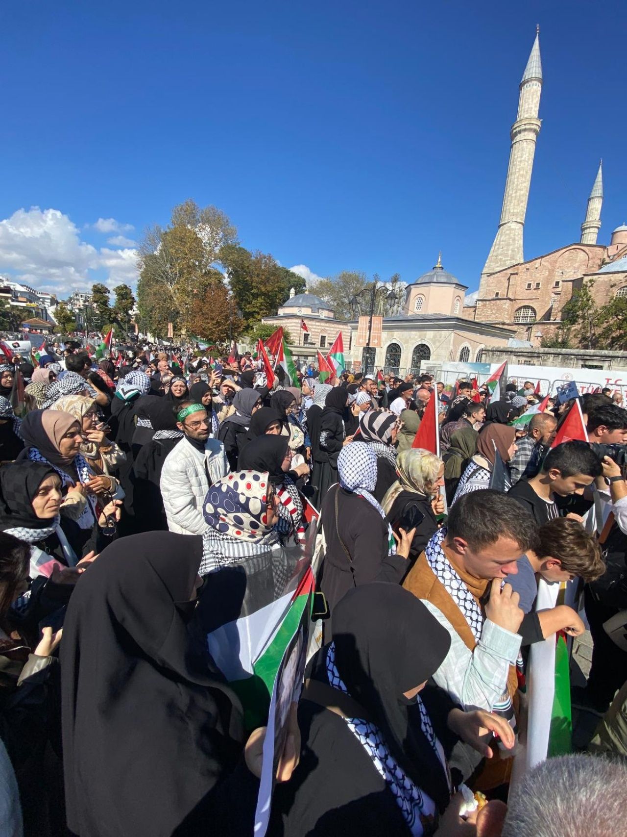 İstanbul büyük protestoya hazır! Büyük Filistin yürüyüşünden fotoğraflar 6