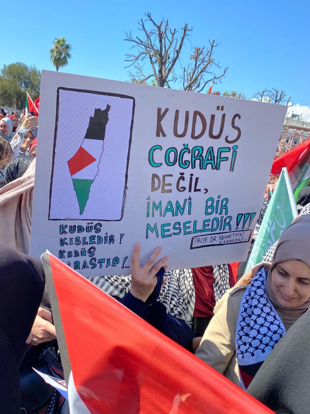 İstanbul büyük protestoya hazır! Büyük Filistin yürüyüşünden fotoğraflar 1