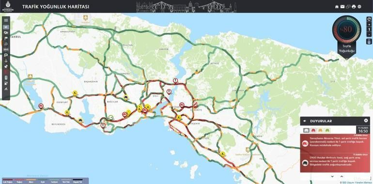 Resmen çile! İstanbul'da trafik kilit! İşte en yoğun güzergahlar... 5