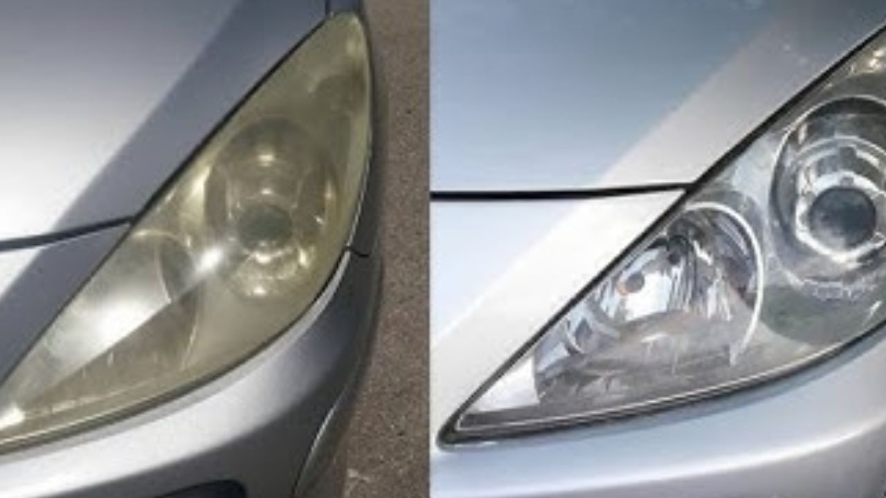 Sararmış otomobil farlarını doğal temizleme yöntemi. Farlar kristal gibi oluyor. 2