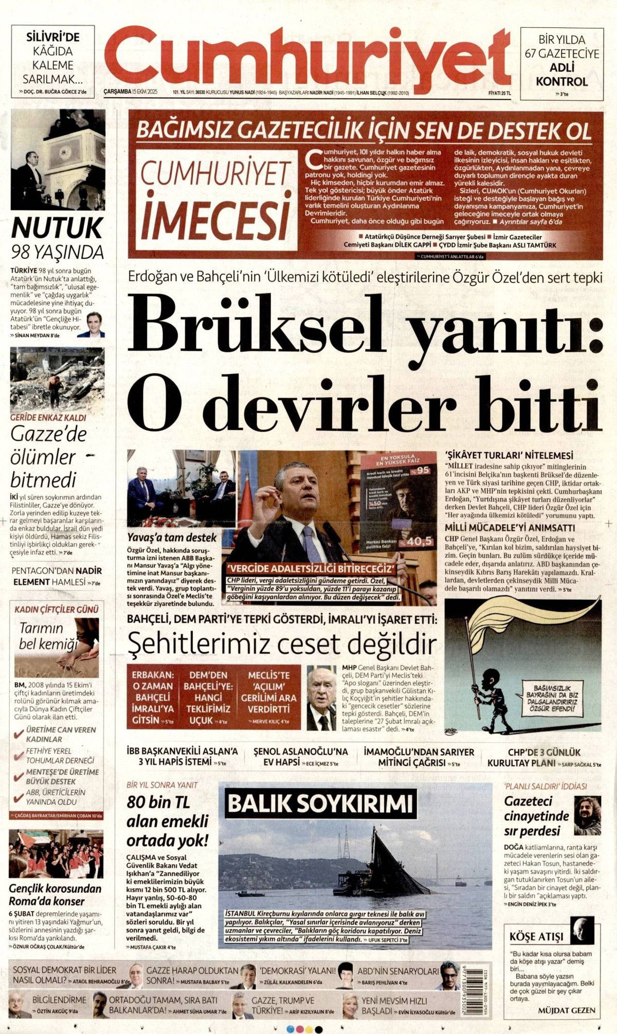 Manşetler One Minute: Dünya, Cumhurbaşkanı Erdoğan'ın katil Netanyahu'ya vetosunu konuşuyor! 8