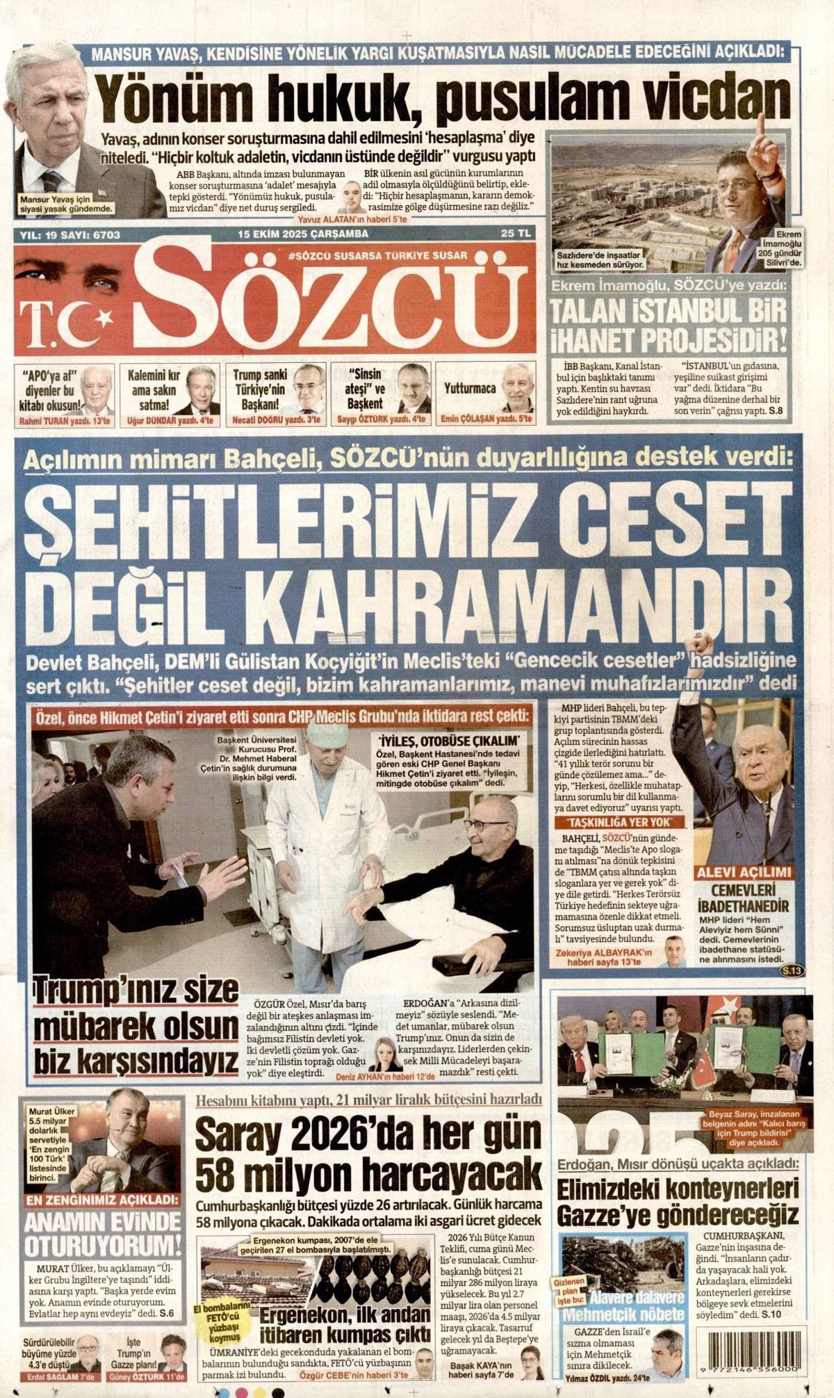 Manşetler One Minute: Dünya, Cumhurbaşkanı Erdoğan'ın katil Netanyahu'ya vetosunu konuşuyor! 10