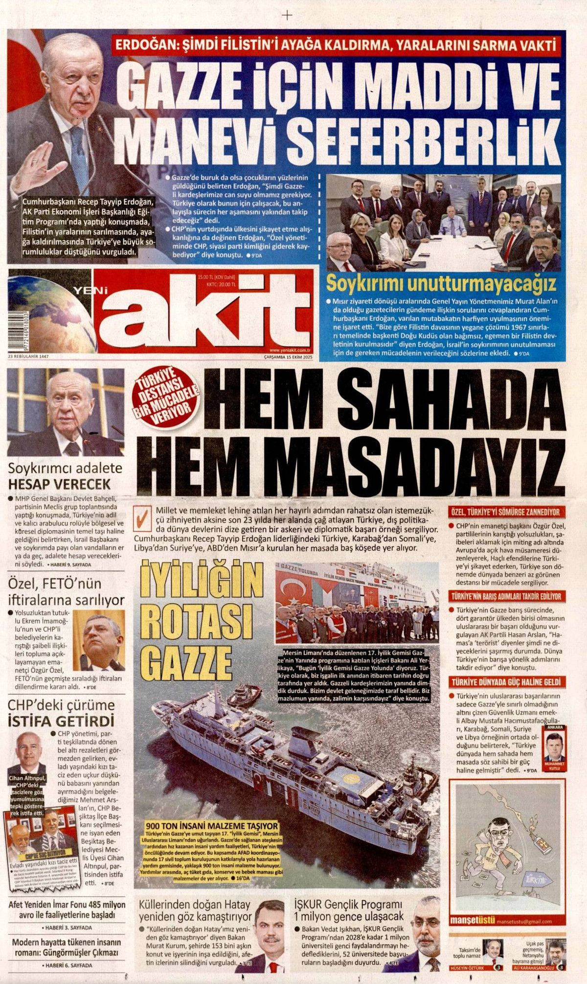 Manşetler One Minute: Dünya, Cumhurbaşkanı Erdoğan'ın katil Netanyahu'ya vetosunu konuşuyor! 19