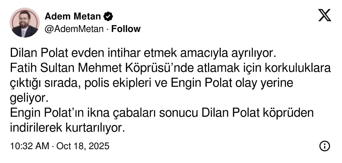 İntihar iddiaları gündeme bomba gibi düşmüştü! Dilan Polat'ın emniyetteki ifadesi ortaya çıktı 7