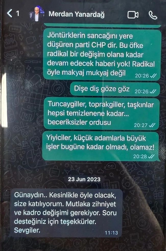 Tele1 yöneticisi Merdan Yanardağ ile ajan Hüseyin Gün arasındaki WhatsApp mesajları ortaya çıktı! “Baskı kurun, görevden alınsın!” 3