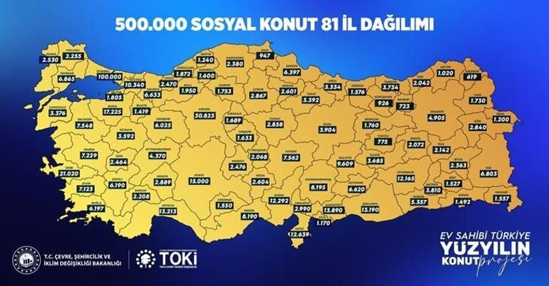 Bakan Kurum duyurdu! TOKİ hangi ile kaç konut yapacak? İşte tam liste... 1