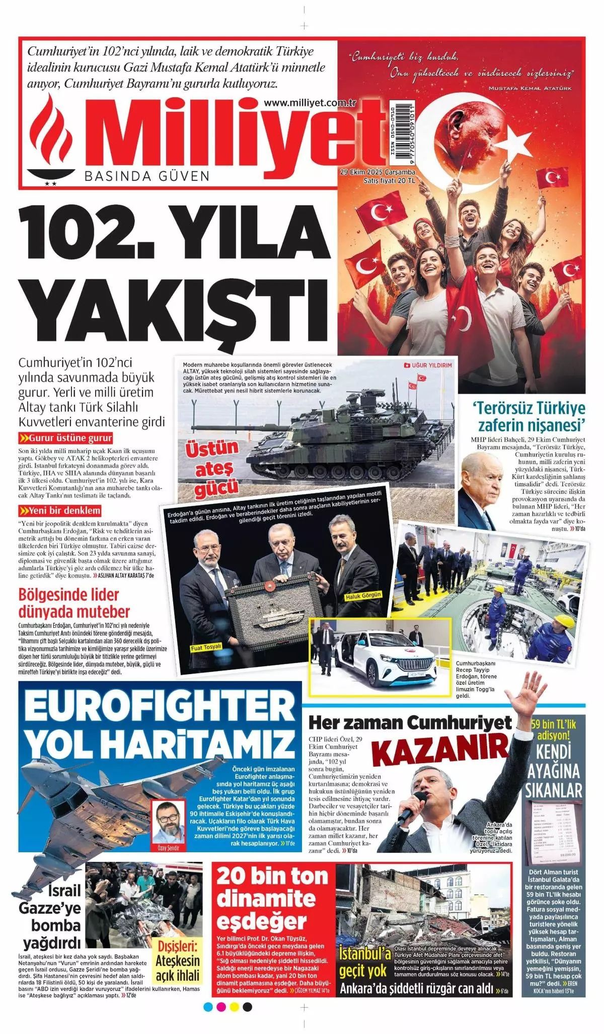 102. yıla yakıştı... Cumhuriyetimizin 102. yılında savunmada büyük gurur! 1