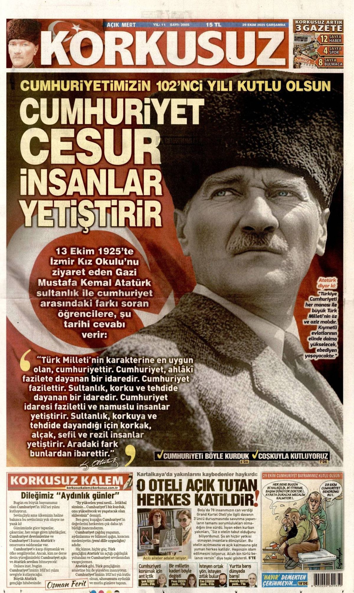 102. yıla yakıştı... Cumhuriyetimizin 102. yılında savunmada büyük gurur! 18