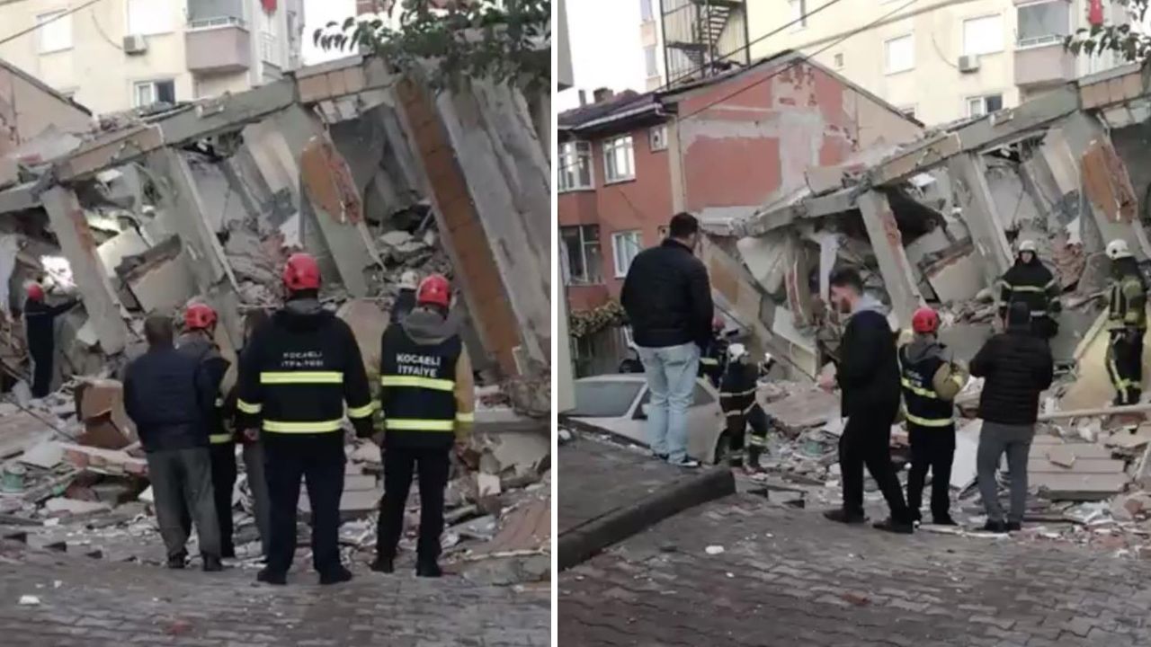 Binanın alt katında eczane vardı! Gebze'deki 6 katlı binanın yıkılmadan önceki görüntüsü ortaya çıktı 1