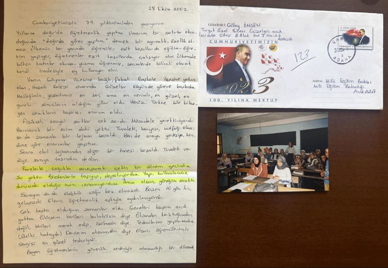 23 yıl önce yazıldı, Cumhuriyetin yıl dönümünde açıldı... O mektuplar Türkiye’nin eğitim devrimini belgeledi: Başörtüsü sorun olmasın, okullarda fareler cirit atmasın... 2