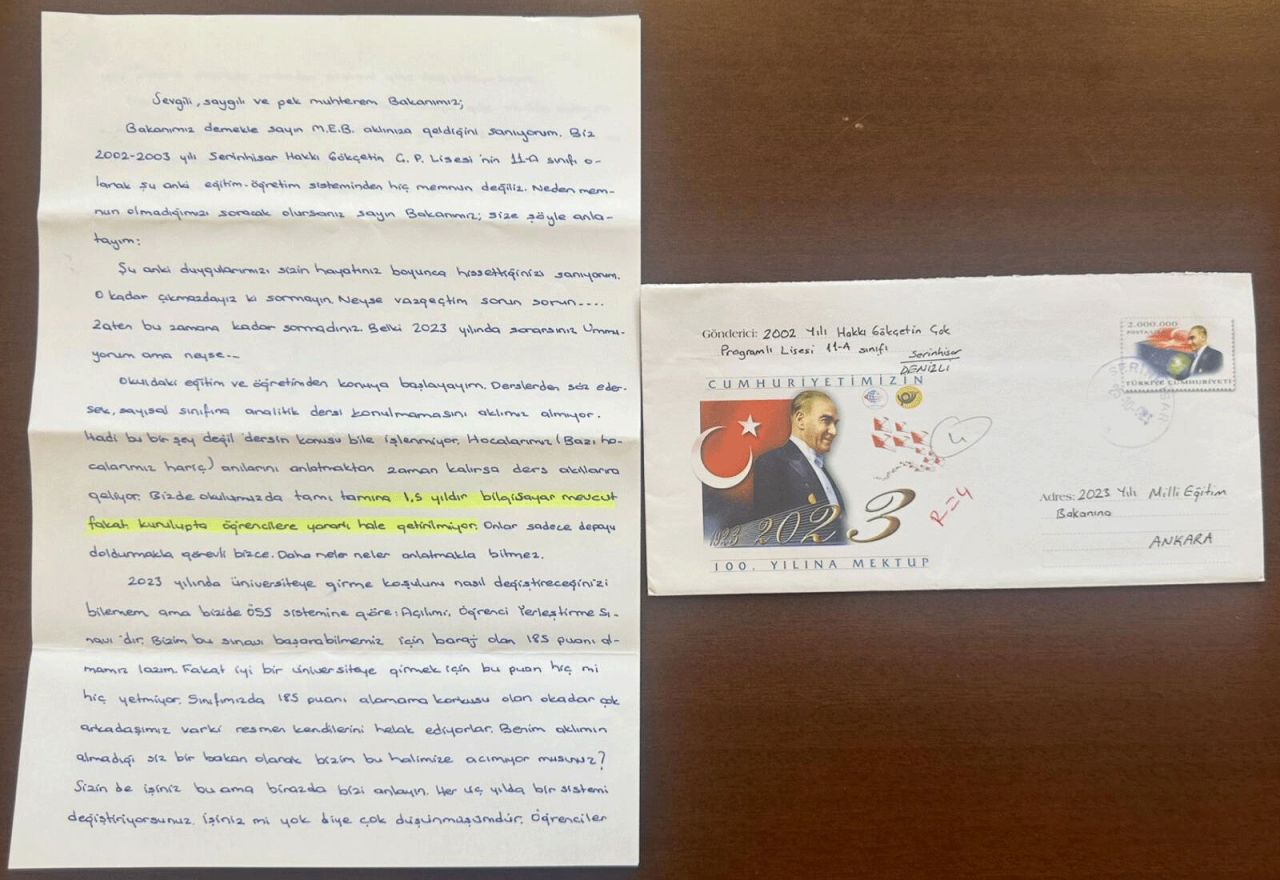 23 yıl önce yazıldı, Cumhuriyetin yıl dönümünde açıldı... O mektuplar Türkiye’nin eğitim devrimini belgeledi: Başörtüsü sorun olmasın, okullarda fareler cirit atmasın... 5