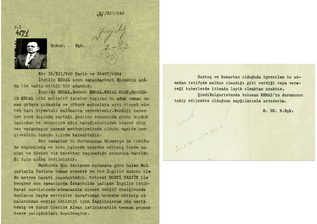 MİT arşivinden çıktı! 1940 tarihli belgede “İngiliz Kemal” detayı! "Casus değil kumarbaz" 3