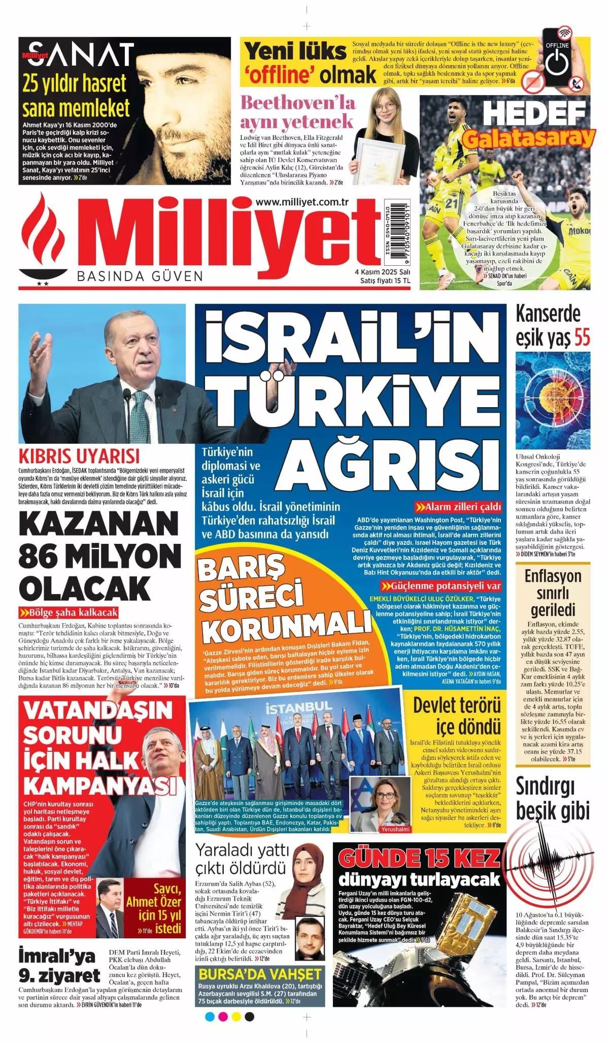 Cumhurbaşkanı Erdoğan'ın "Emperyalistler Kıbrıs'ı menüye eklemek istiyor" sözleri manşetlerde! Hangi gazete nasıl gördü? 2
