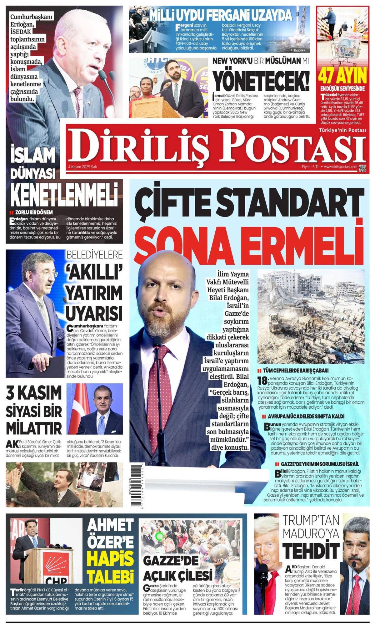 Cumhurbaşkanı Erdoğan'ın "Emperyalistler Kıbrıs'ı menüye eklemek istiyor" sözleri manşetlerde! Hangi gazete nasıl gördü? 21