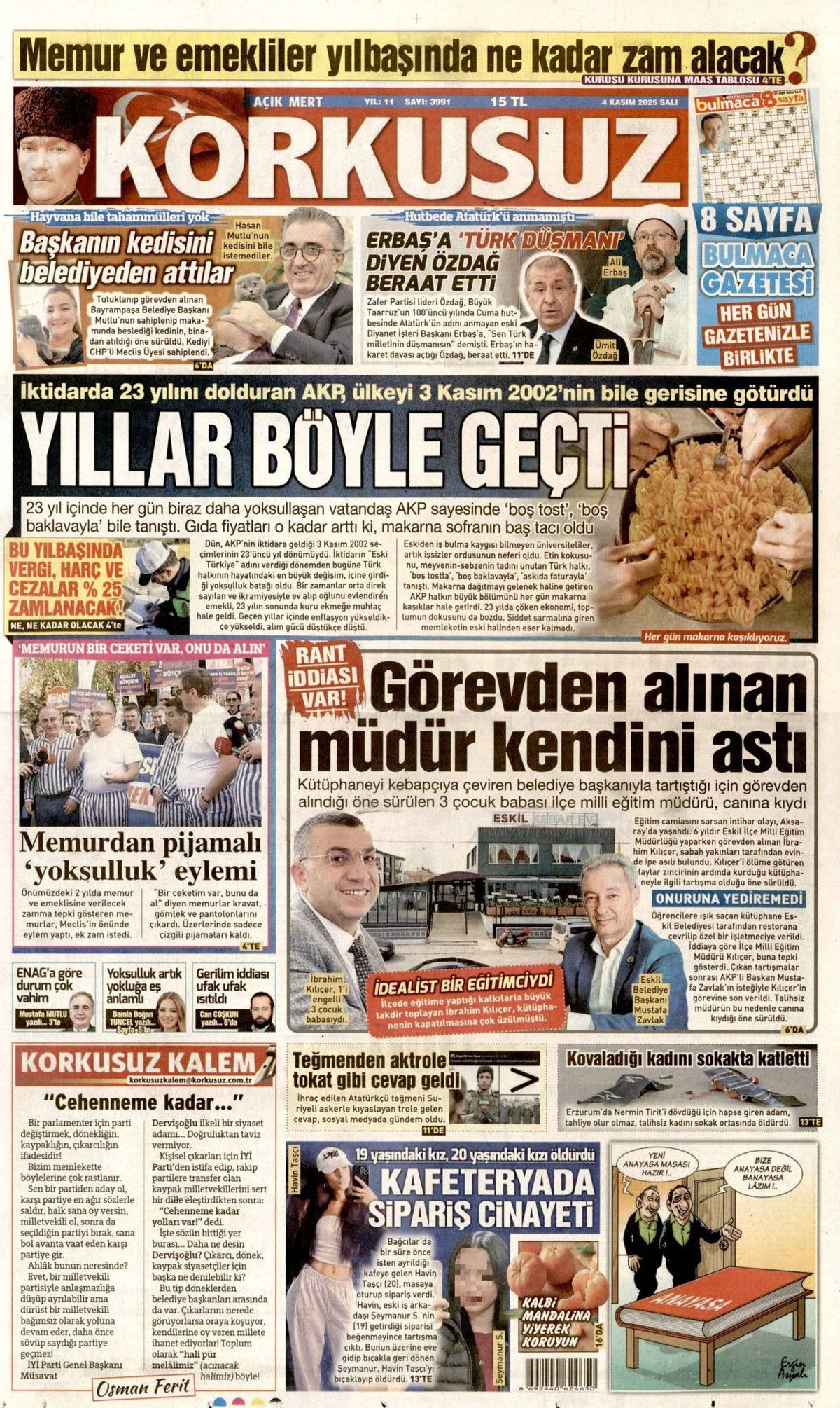 Cumhurbaşkanı Erdoğan'ın "Emperyalistler Kıbrıs'ı menüye eklemek istiyor" sözleri manşetlerde! Hangi gazete nasıl gördü? 16