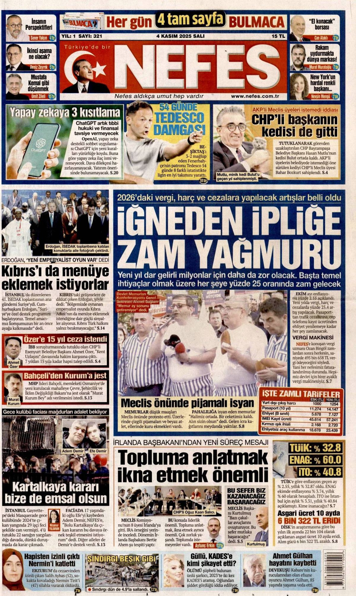 Cumhurbaşkanı Erdoğan'ın "Emperyalistler Kıbrıs'ı menüye eklemek istiyor" sözleri manşetlerde! Hangi gazete nasıl gördü? 18