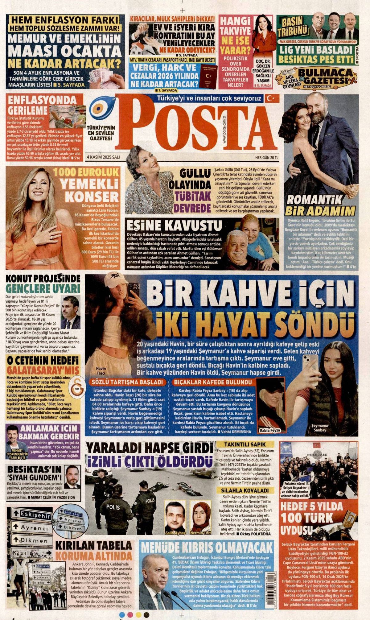 Cumhurbaşkanı Erdoğan'ın "Emperyalistler Kıbrıs'ı menüye eklemek istiyor" sözleri manşetlerde! Hangi gazete nasıl gördü? 20
