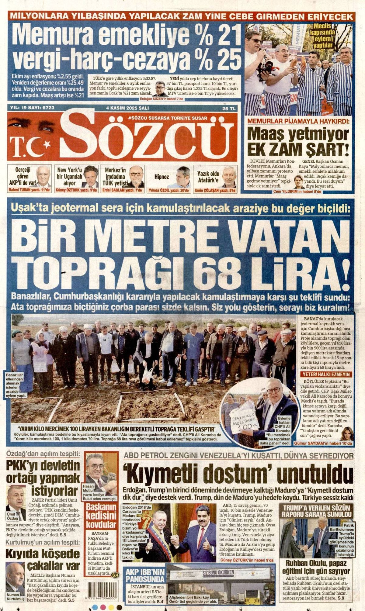 Cumhurbaşkanı Erdoğan'ın "Emperyalistler Kıbrıs'ı menüye eklemek istiyor" sözleri manşetlerde! Hangi gazete nasıl gördü? 5