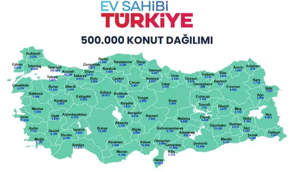 500 bin sosyal konutun yükseleceği ilçeler belli oldu! 7